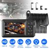 1080P Endoscope Camera with 8 LED Light 8mm Borescope Inspection Camera 4.3” Colorful Screen IP67 Waterproof 16.4FT Semi-Rigid Cord Handheld Snake Cam