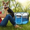 Portable Foldable Pet Tent Exercise Pen Kennel Removable Zipper Top and Bottom Water Resistant Indoor Outdoor Use For Dogs Cats Other Pets